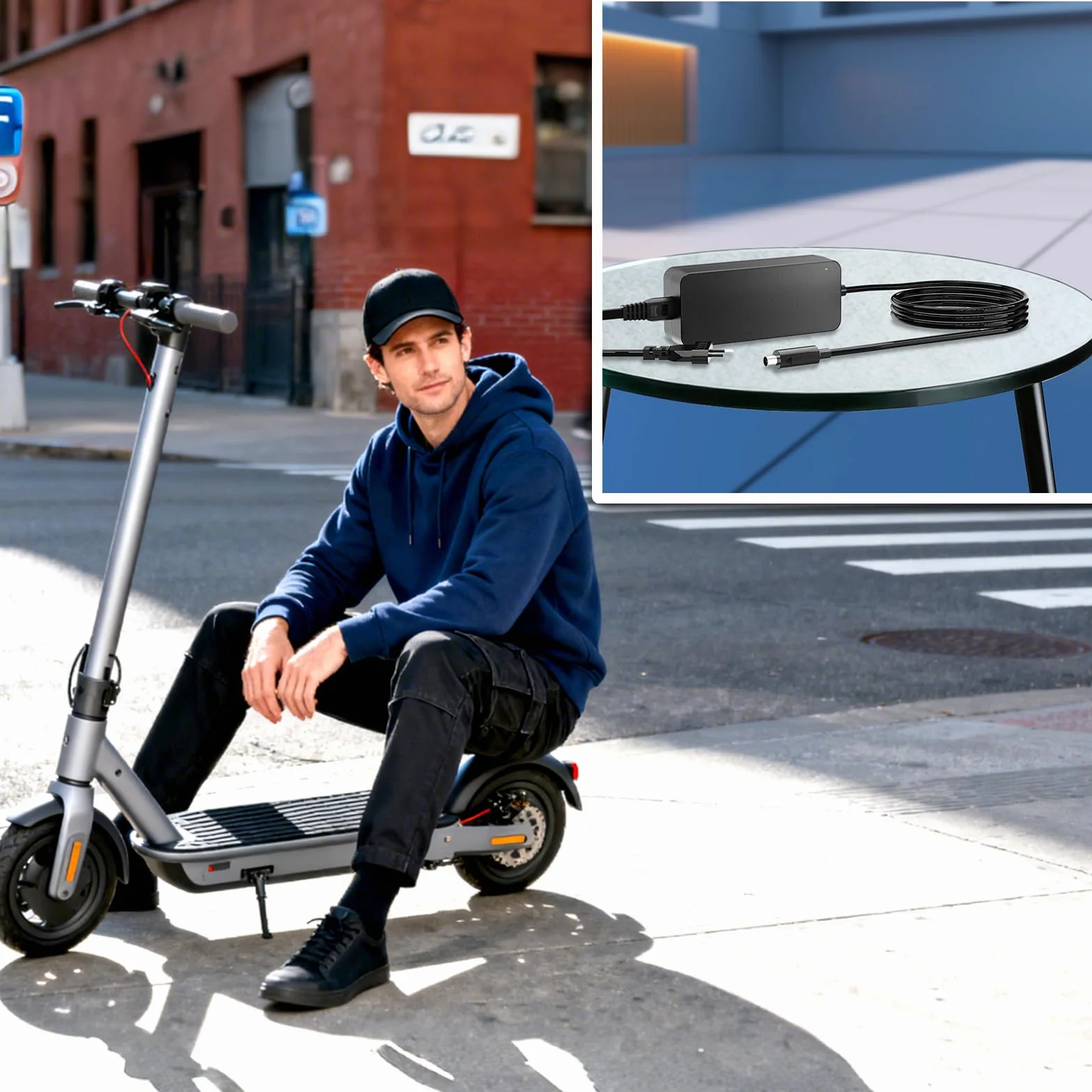 42V Ładowarka do Ninebot Electric Segway Scooter ES2, ES4, E22, F20, F20A, F25, F30, F40, D18, D28, D40, F2, F2 Plus, Air T15, Segway Ninebot KickScooter F2 Pro E2 Pro